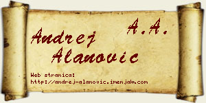 Andrej Alanović vizit kartica